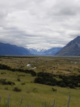 Route Mount Cook - ClearWater lake